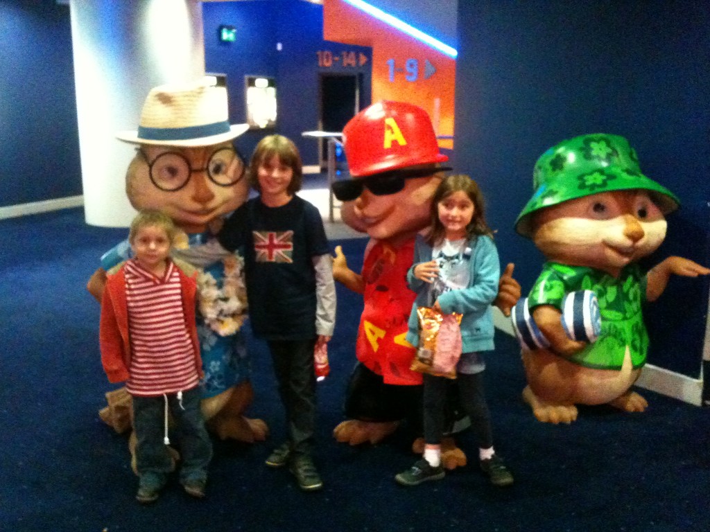 Luka and the Chipmunks in the Cinema...3D of course ;)